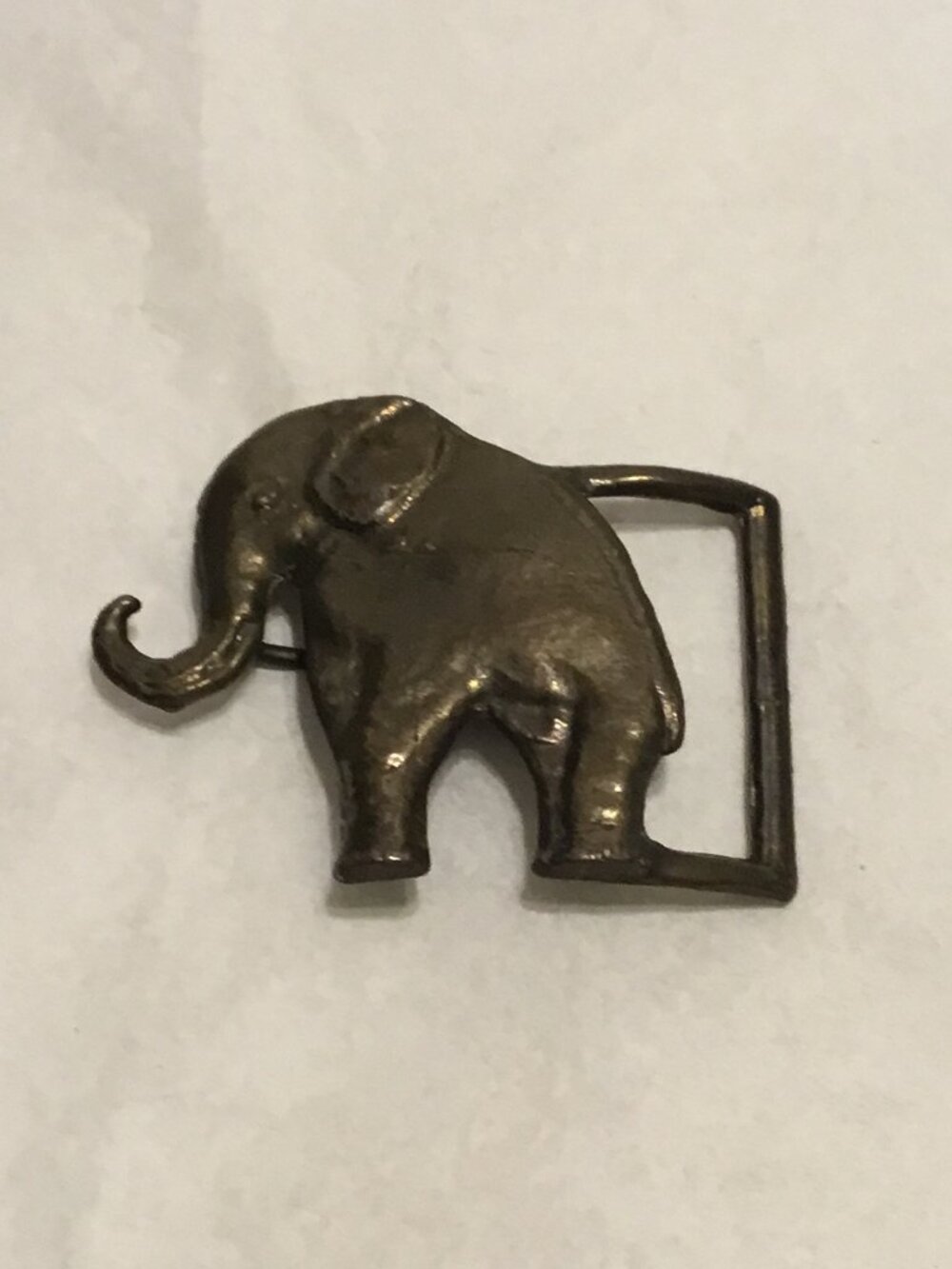Vintage metal elephant belt buckle